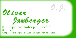 oliver jamberger business card